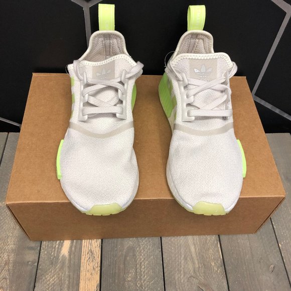 Womens Adidas NMD R1 Grey Lime Size 7 - Picture 3 of 6